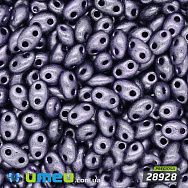 Бісер чеський Twin (Твін) №28928, 2,5х5 мм, Фіолетовий перламутровий (BIS-026286)