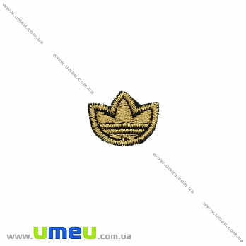 Термоаплікація Adidas, 2х1,5 см, Золотиста (APL-024773)