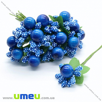 Тычинки на проволоке с ягодкой, Синие (DIF-015426)