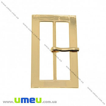 Пряжка металева прямокутна, 75х45 мм, Золото (SEW-013888)