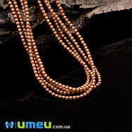 Намистини чеське скло Preciosa Перли 2 мм 70016M, Помаранчеві матові (BUS-049384)