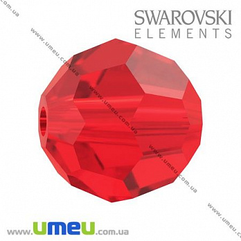 [Архів] Намистина Swarovski 5000 Light Siam, 10 мм, Гранована кругла (BUS-009897)