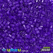 Бісер чеський Рубка 10/0, №30100, Синій прозорий (BIS-018325)