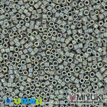 Бісер японський Miyuki Delica 11/0 DB168, Сірий AB (BIS-038853)