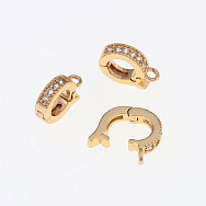 Бейл знімний, 9,5 мм, Латунь з покриттям 14 kt, Куб. цирконій (OSN-055373)