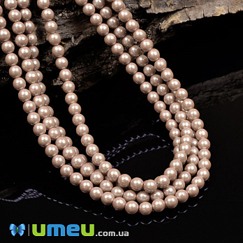 Бусины чешское стекло Preciosa Жемчуг 4 мм Pearlescent Pink, Пудровые (BUS-049418)