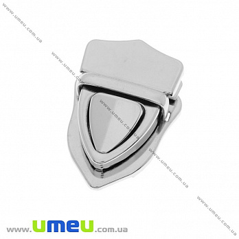 Замок портфельний, 42х30 мм, Темне срібло (BAG-031787)