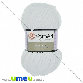 Пряжа YarnArt Dolce 100 г, 120 м, Белая 741 (YAR-029684)