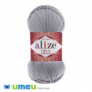 Пряжа Alize Diva Stretch 100 г, 400 м, Сіра 253 (YAR-038350)