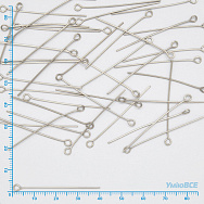 Булавки із нерж. сталі, 40 мм, Темне срібло (STL-056221)