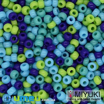 Бісер японський Miyuki круглий RR 8/0 №mix32, Синій (BIS-045921)