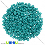 Бісер китайський великий, 6/0, Бірюзовий натуральний, 4 мм (BIS-009032)