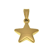 Підвіска з нерж. сталі Зірка, 32х20 мм, Золото (STL-059186)