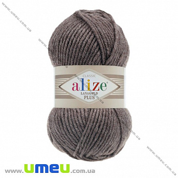 Пряжа Alize Lanagold Plus 100 г, 140 м, Сіро-коричнева 240 (YAR-029553)
