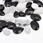 Кабошони пластикові, Мікс чорно-білий (KAB-060980)