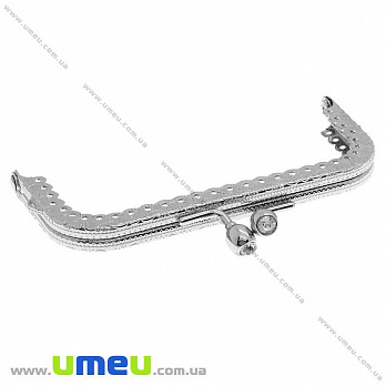 Фермуар металевий, Темне срібло, 10,5х6,5 см (BAG-002404)
