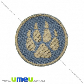 Термоаплікація джинсова Лапка, 5х5 см (APL-024685)