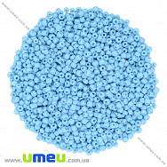 Бісер китайський середній, 8/0, Блакитний натуральний, 3 мм (BIS-012028)