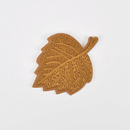 Термоаплікація Листочок, 5,5х4 см, Помаранчева (APL-061469)