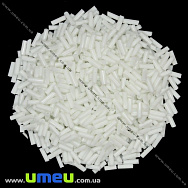 Бісер китайський стеклярус, 6 мм, Білий натуральний (BIS-012050)