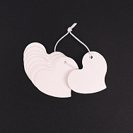 Бірки для подарунків, Серце, 45х40 мм, Білі (UPK-056275)