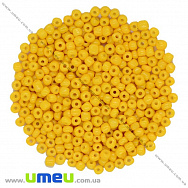 Бісер китайський великий, 6/0, Жовтий натуральний, 4 мм (BIS-015629)