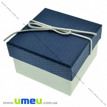 Подарочная коробочка Квадратная, 8,5х8,5х6 см, Синяя (UPK-023093)
