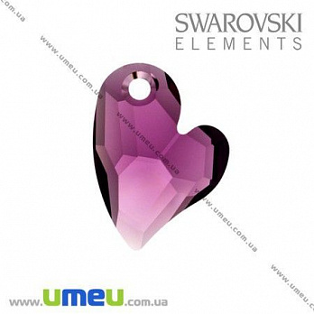 [Архів] Підвіска Swarovski 6261 Amethyst, 17х13 мм, Дике серце (POD-005654)