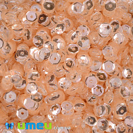 Паєтки Індія круглі грановані, 4 мм, Персикові (PAI-051127)