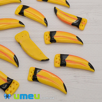 Клюв тукана правый большой, Желто-оранжевый, 35 мм (OSN-040397)