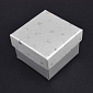 Коробочка Квадратна під колечко, 5х5х3,5 см, Срібляста (UPK-060582)