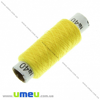 Нить полиэстеровая EVRO №40, Желтая, 200 м (MUL-017624)
