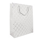 Подарунковий пакет Ромби, 32х26 см, Білий (UPK-056805)