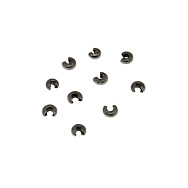 Намистини затискні Крімп з напиленням, 3,2 мм, Чорна (BUS-049135)