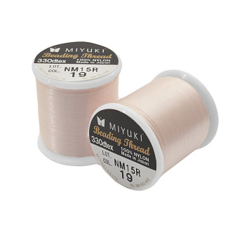 Нитка для бісеру Miyuki 19, Персикова, 50 м (MUL-045295)
