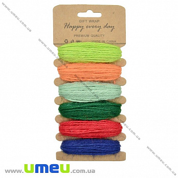 Мотузка, Кольорова, 1,5 мм, 6 кольорів (LEN-023843)