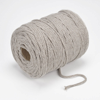 Шнур для макраме хлопковый вязаный, 3 мм, Лен (LEN-063050)