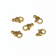 Замки-карабіни з нержавіючої сталі, 10х7 мм, Золото (STL-057071)