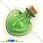/p6692-steklyannaya-banochka-serdce-zelenaya-26x22-mm/