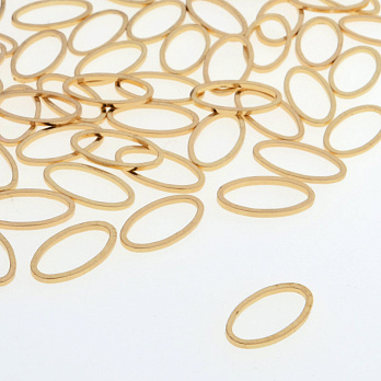 Кільце декоративне, Овал, 13х7 мм, Золото (PIN-055722)