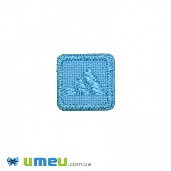 Термоаппликация Adidas, 1,5х1,5 см, Голубая (APL-038223)