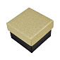 Коробочка Квадратна під колечко, 5х5х3,5 см, Золотиста (UPK-060578)