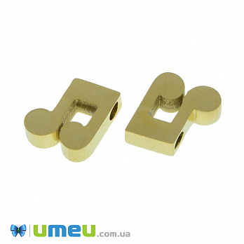 Намистина з нержавіючої сталі Нота, 8х7,5 мм, Золото (STL-039044)