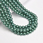 Намистини скляні Перли Premium, 8 мм, Зелені, Круглі (BUS-060502)