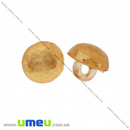 Гудзик пластиковий на ніжці Круглий, 10 мм, Помаранчевий (PUG-021491)