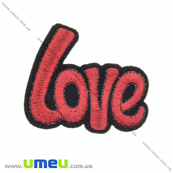 Термоаплікація Love, 6х5,5 см, Червона (APL-024698)