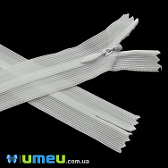 Блискавка потайна нероз'ємна, 18 см, Тип 3, Біла (ZIP-045071)