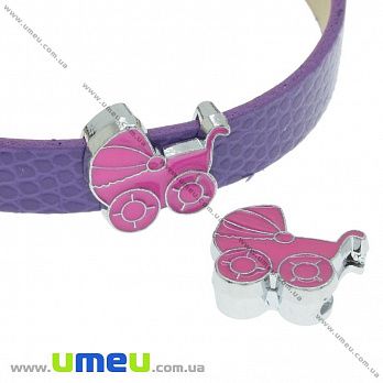 Бусина мет. Коляска, 14х13 мм, Темное серебро (BUS-036278)