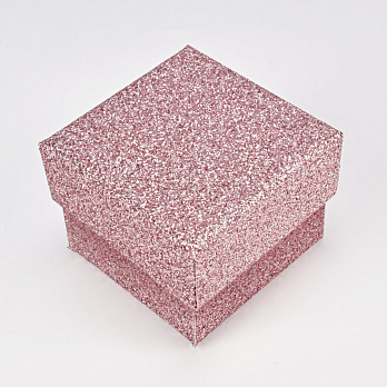 Коробочка Квадратна під колечко, 5х5х3,8 см, Рожева (UPK-060580)