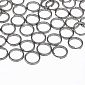 Колечка подвійні з нерж. сталі, 8 мм, 0,6 мм, Темне срібло (STL-060420)